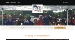 Desktop Screenshot of gamedayforheroes.org